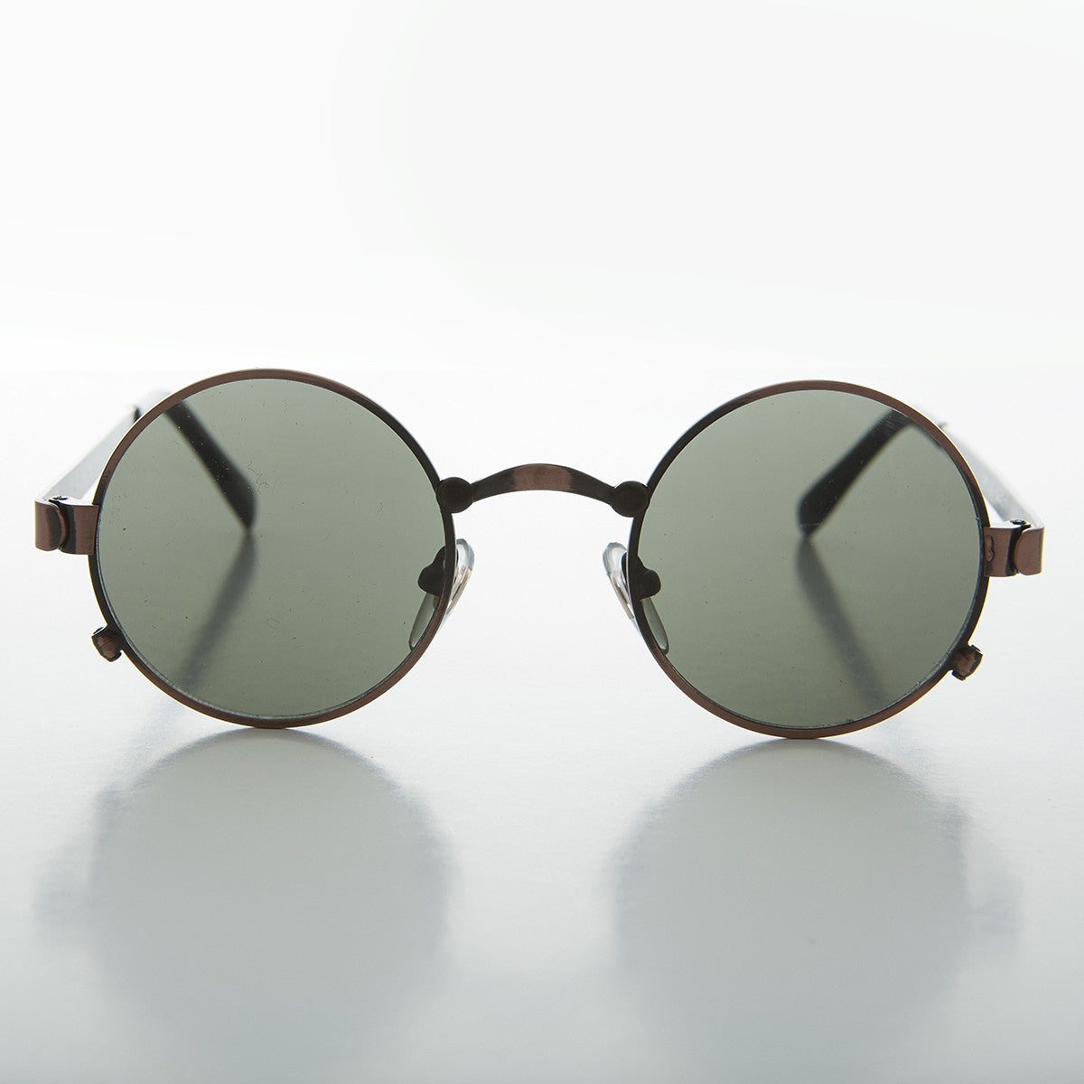 Round Metal Industrial Vintage Sunglass - Spike