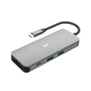 Silicon Power SR30 8-in-1 Docking Station USB C Hub with 4K@60Hz HDMI DisplayPort, 100W Power Delivery, 1 USB-C 3.2 Gen 1 port and 2 USB-A 3.2 Gen 1 ports, 1 Ethernet port, 2 SD/microSD card slots for iPhone 15/ MacBook Pro/ iPad Pro/ Steam Deck/ Rog Ally