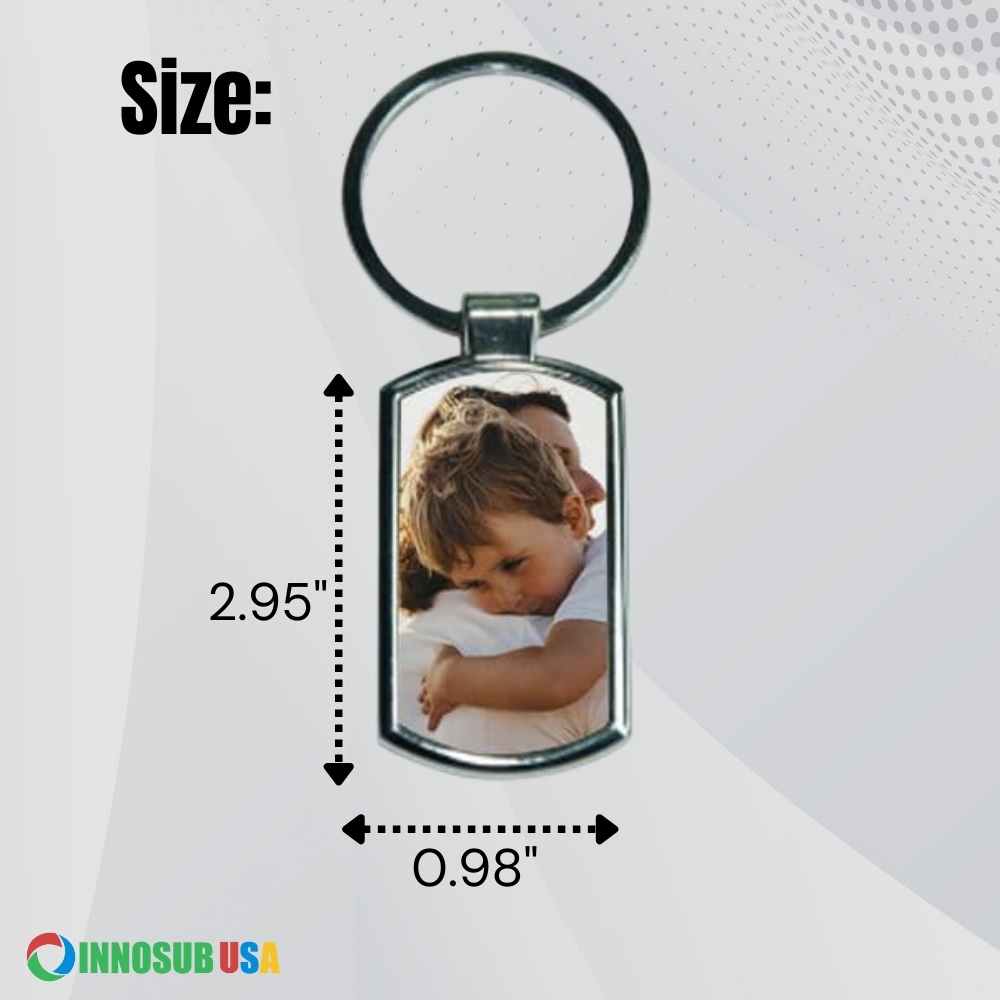 Sublimation Oblong Elegant Keychain – Rose Gold/Silver/Black
