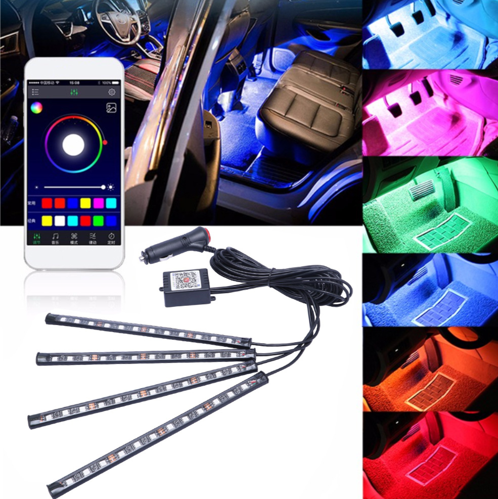 Car LED Footwell Lighting Kit