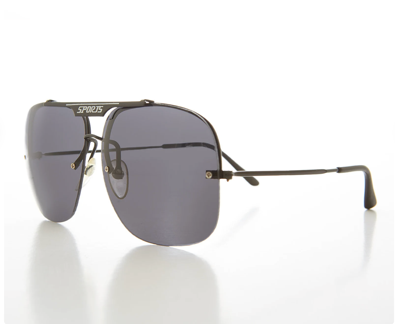 Large Square Pilot Vintage Sunglasses - Techie