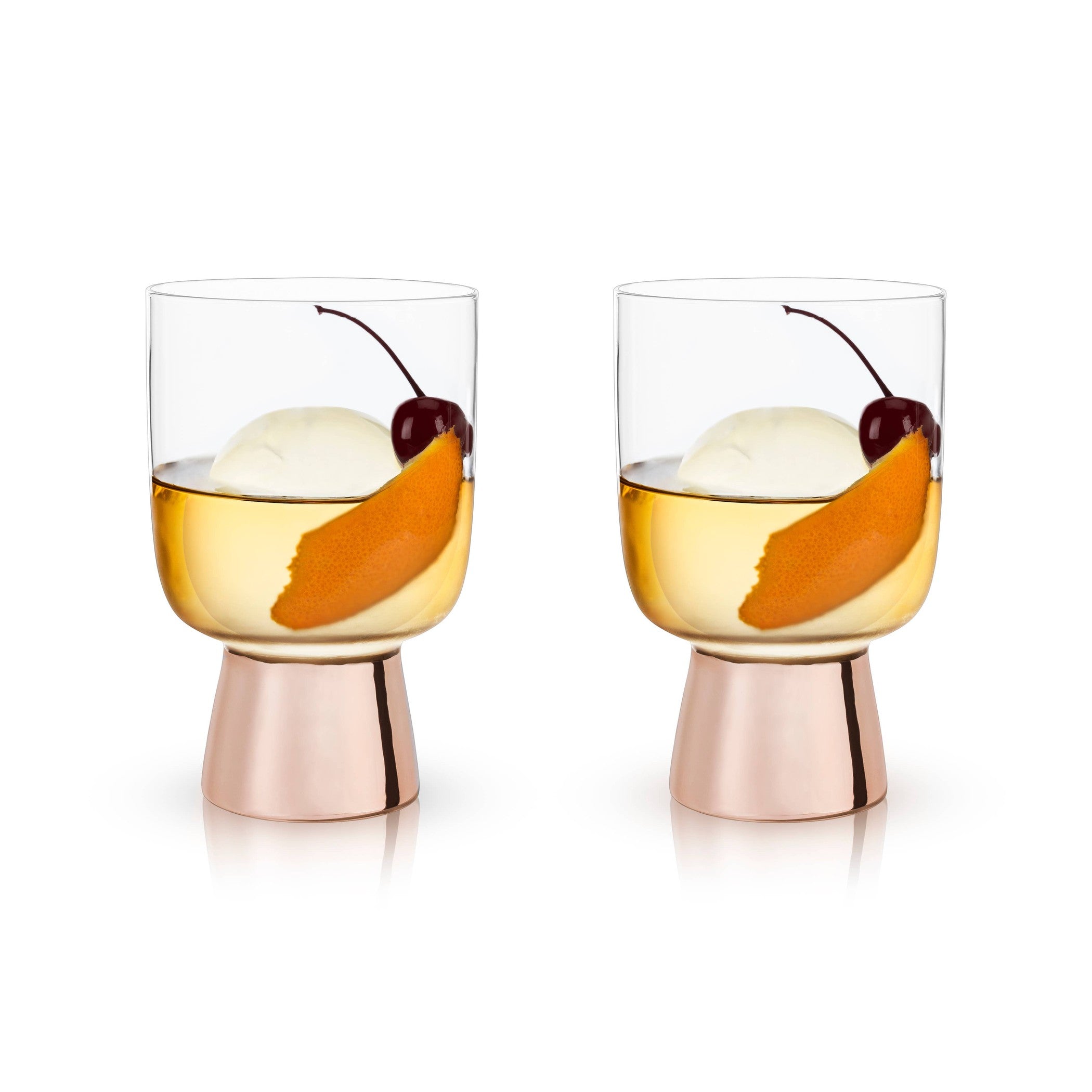 Set of 12 Raye Copper Footed Cocktail Tumblers in Gift Box