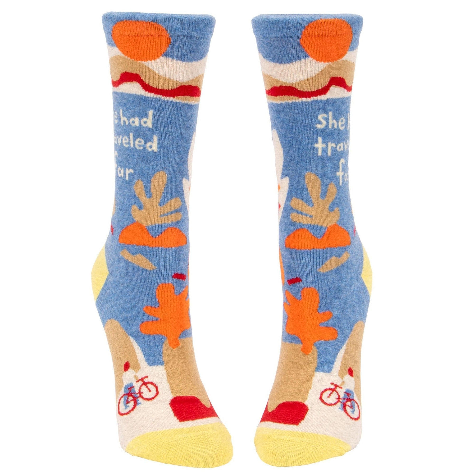 She Had Traveled Far Women's Crew Socks | BlueQ at GetBullish