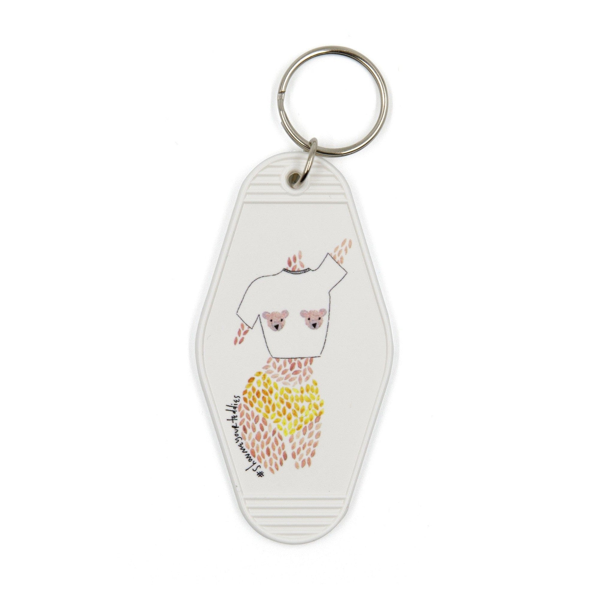 Show Me Your Teddies Motel Style Illustrated Keychain