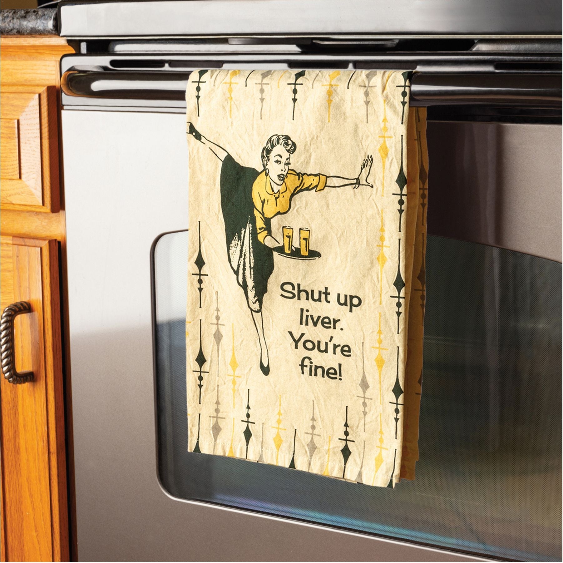 Shut Up Liver You're Fine Dish Cloth Towel | Novelty Tea Towel | Cute Kitchen Hand Towel | 28" x 28"