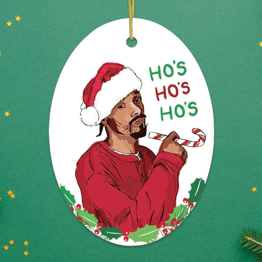 Ho’s Ho’s Ho’s Funny Hiphop Style Christmas Ornament