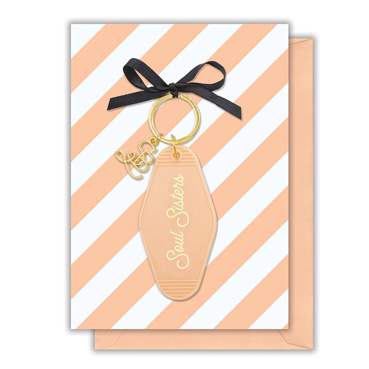 Soul Sisters Motel Style Keychain with Greeting Card