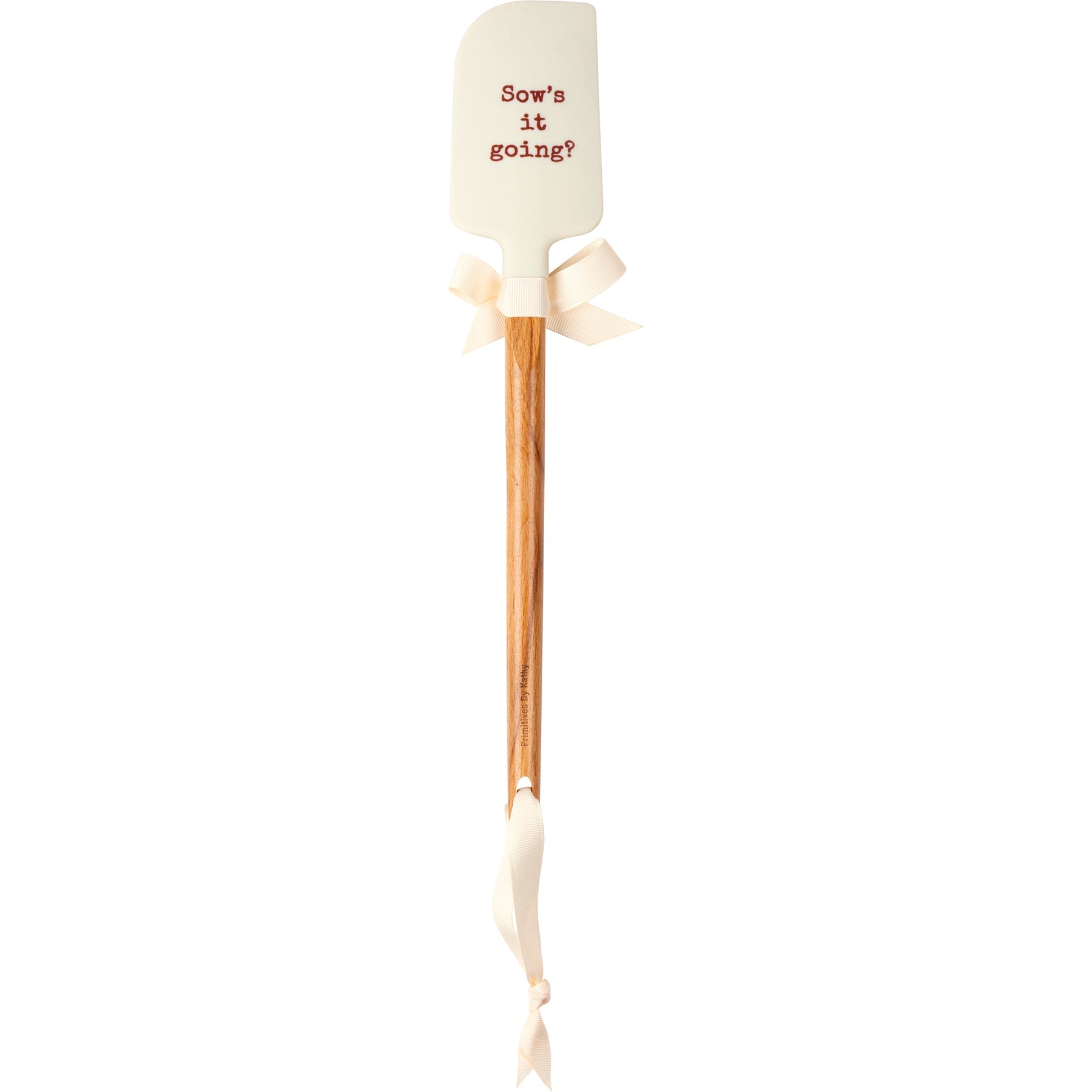 Sow's It Going Pig Spatula With A Wooden Handle