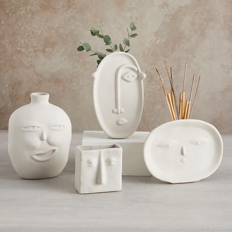 Square Face Ceramic Pot Planter | 3.5" Tall