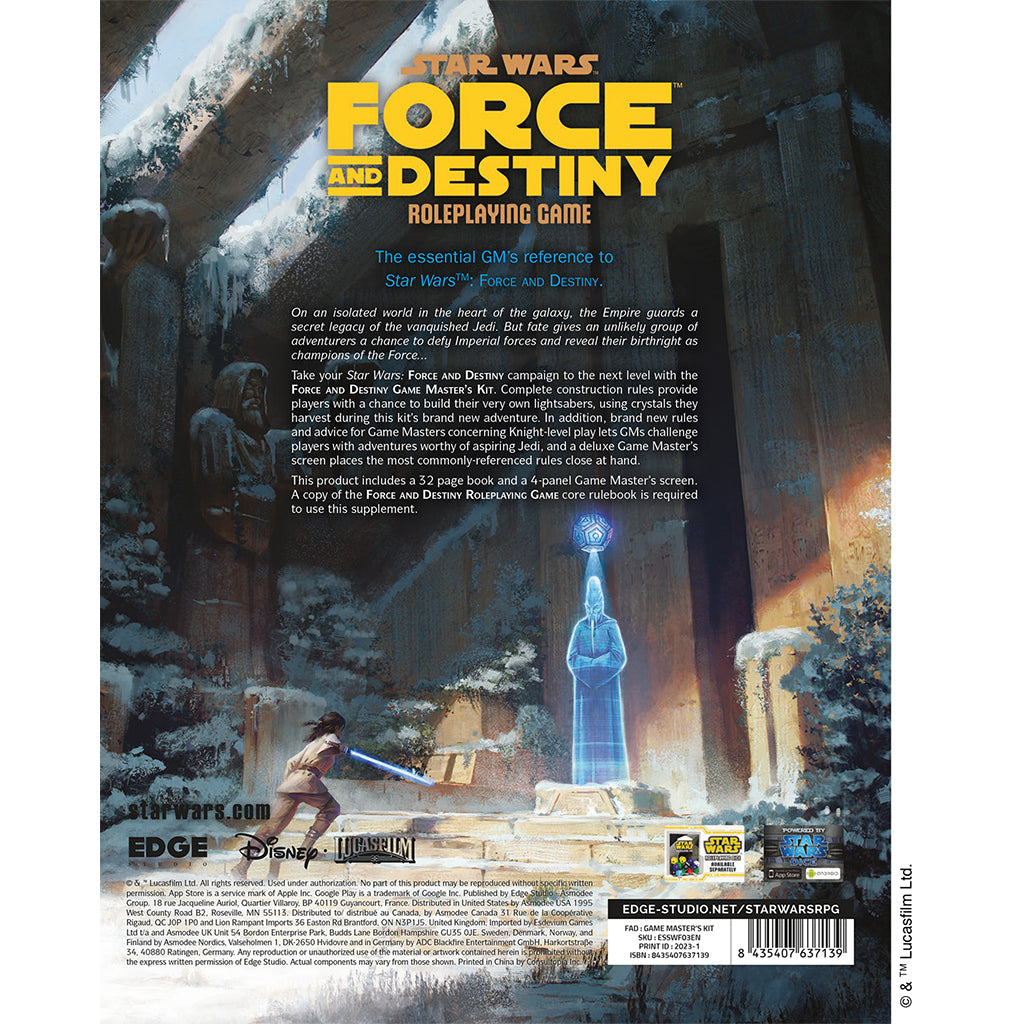 Star Wars: Force and Destiny: Game Master’s Kit