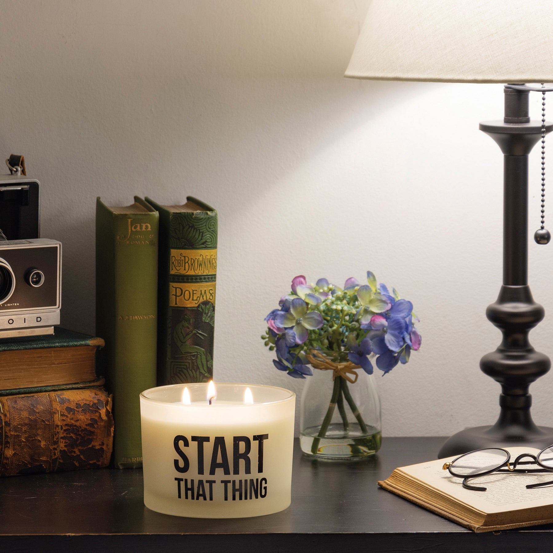 Start That Thing Candle | Bergamot Scent Jar Candle | 14oz