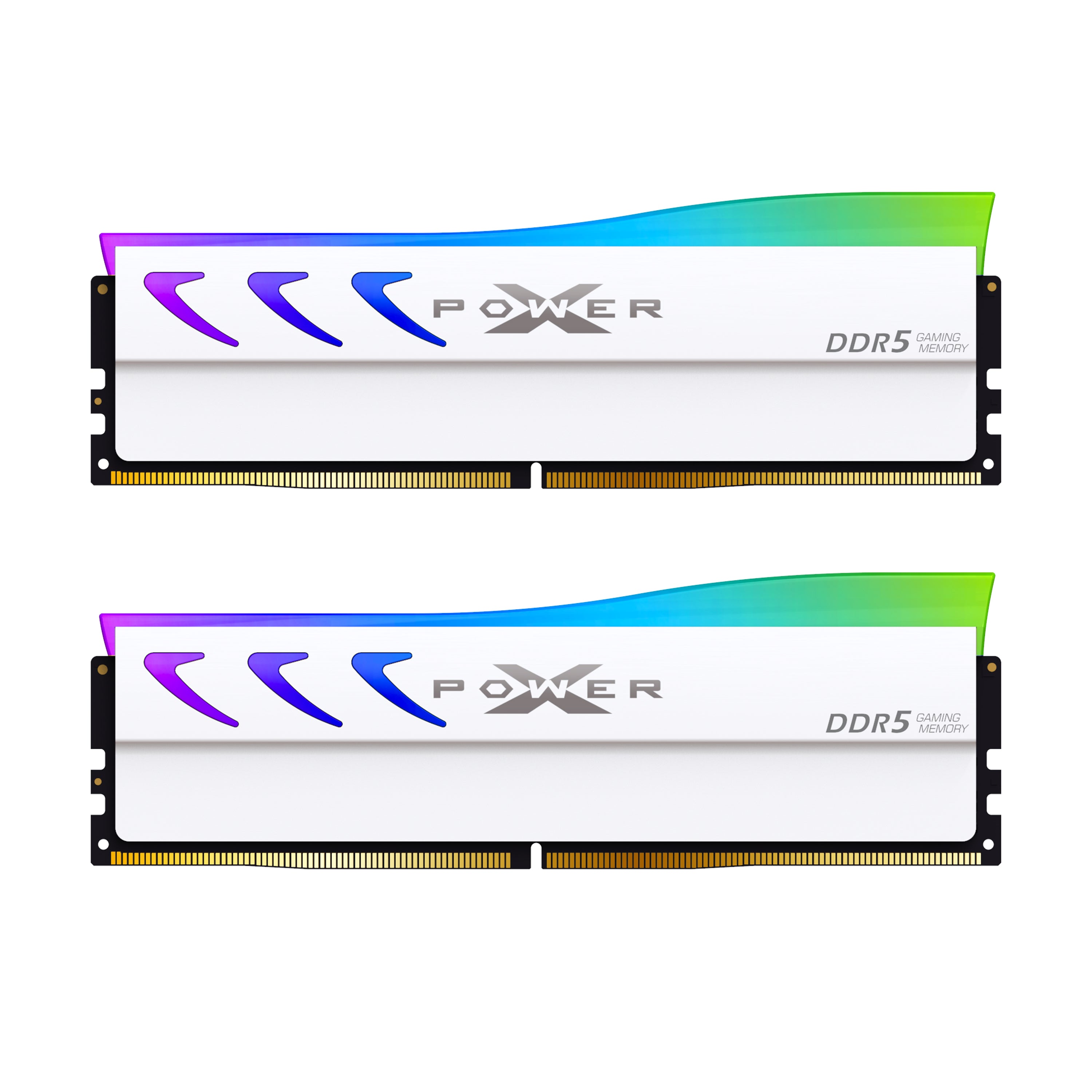 Silicon Power Storm RGB DDR5 7200MT/s (PC5-57600) CL34 32GB(16GBx2) Dual Pack 1.4V Desktop Unbuffered DIMM [Gray/White]