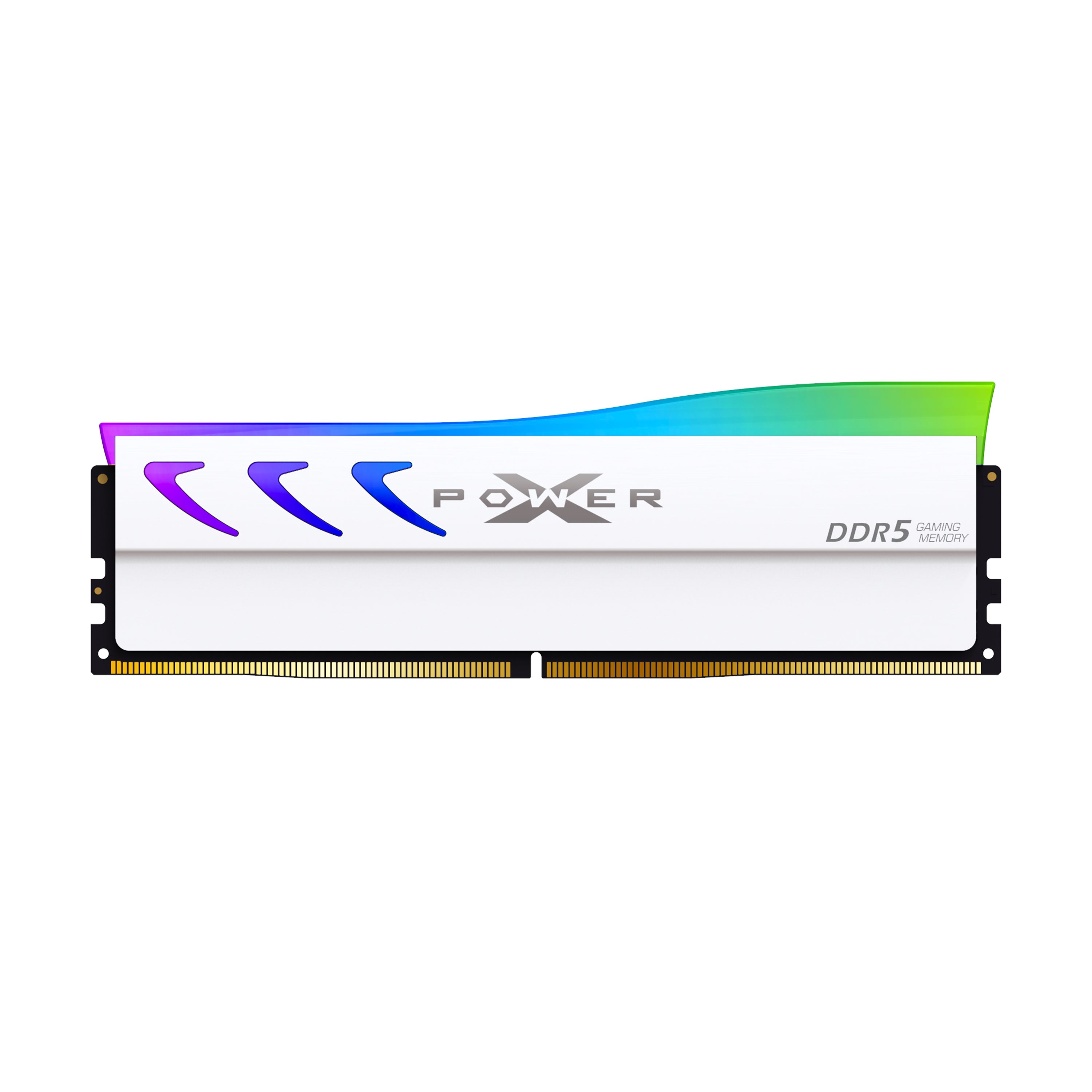 Silicon Power Storm RGB DDR5 7600MT/s (PC5-60800) CL36 16GB Single Pack 1.4V Desktop Unbuffered DIMM [Gray/White]
