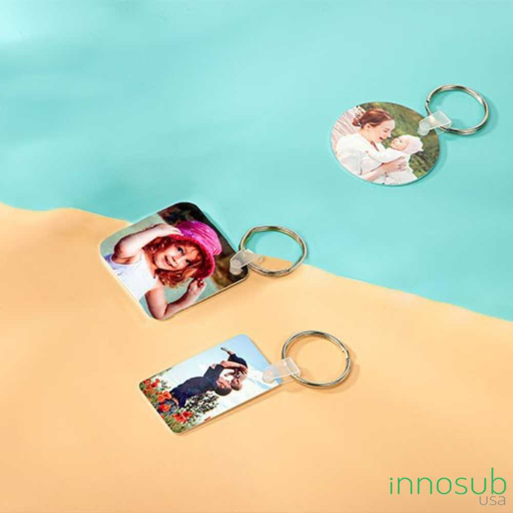Sublimation Keychain Blank - 2 Sided | Fiberglass Keychain | Sublimation Keychain | by INNOSUB USA