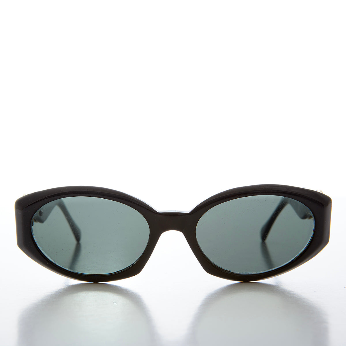 Oval Cat Eye With Gold Accents Vintage Sunglasses - Tana