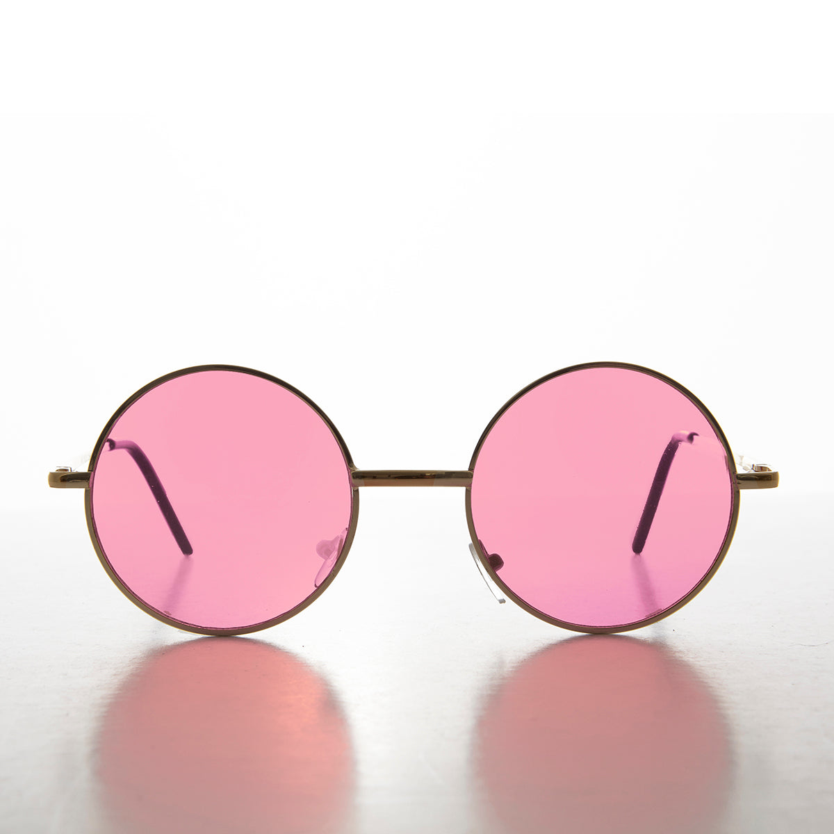 Round Hippy Colored Lens Sunglass - Tippy