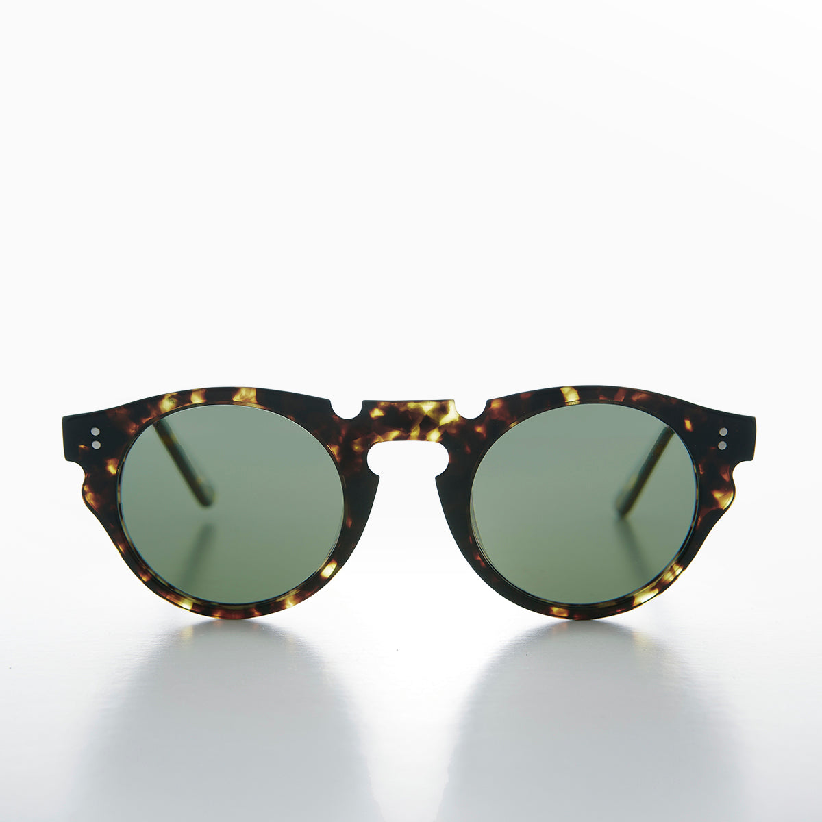 Tortoiseshell Polarized Round Edge Sunglass - Tisch