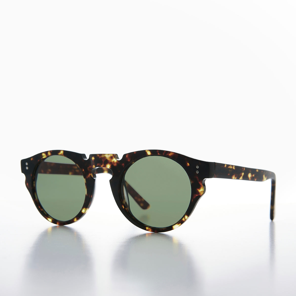 Tortoiseshell Polarized Round Edge Sunglass - Tisch