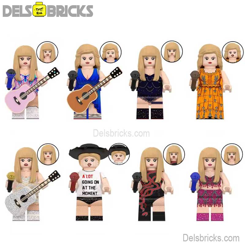 Taylor Swift Set of 8 Lego Minifigures Custom Music Toys Eras Tour Set 2