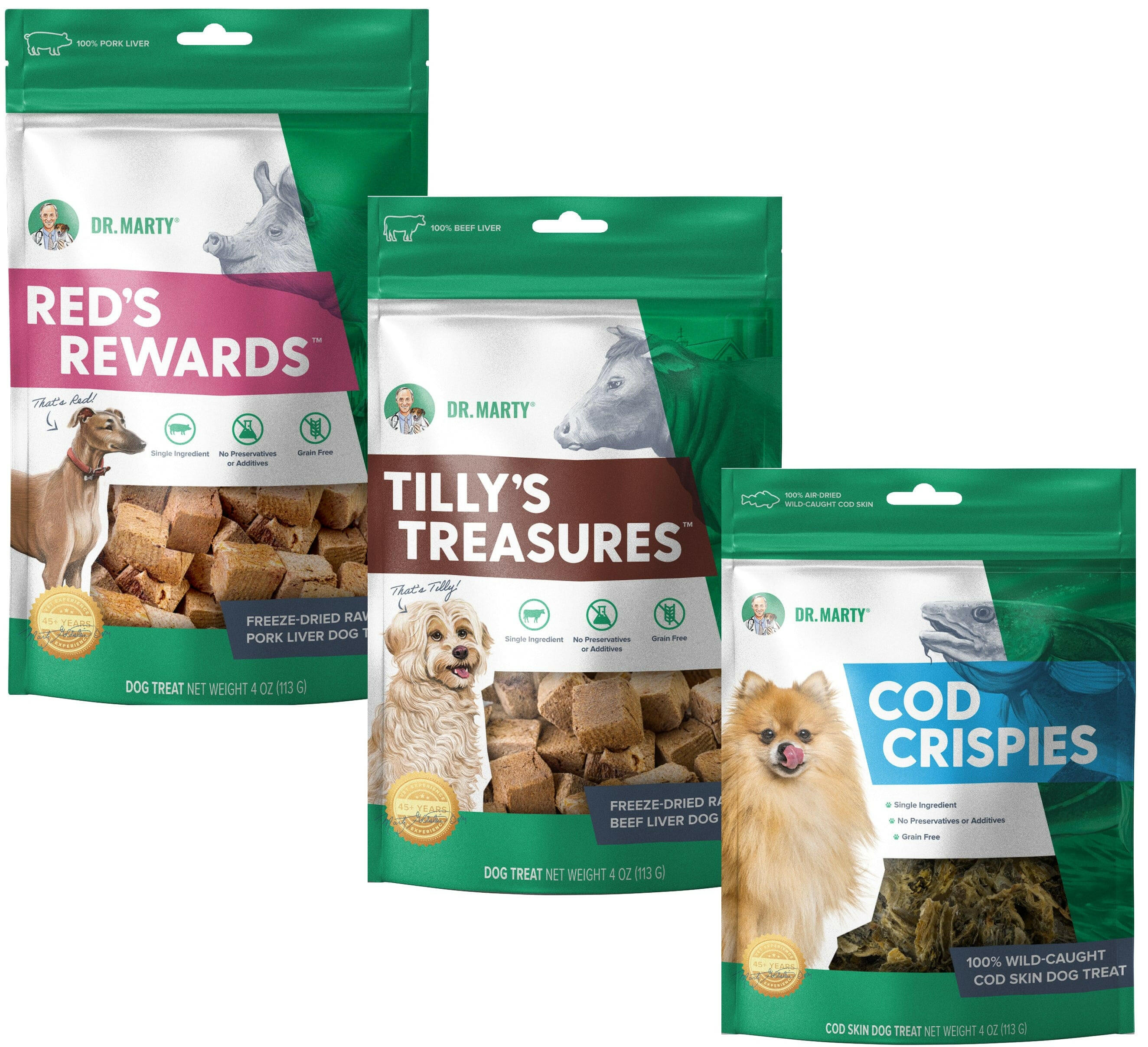 Dr Marty Freeze Dried Raw Dog Treat Bundle!