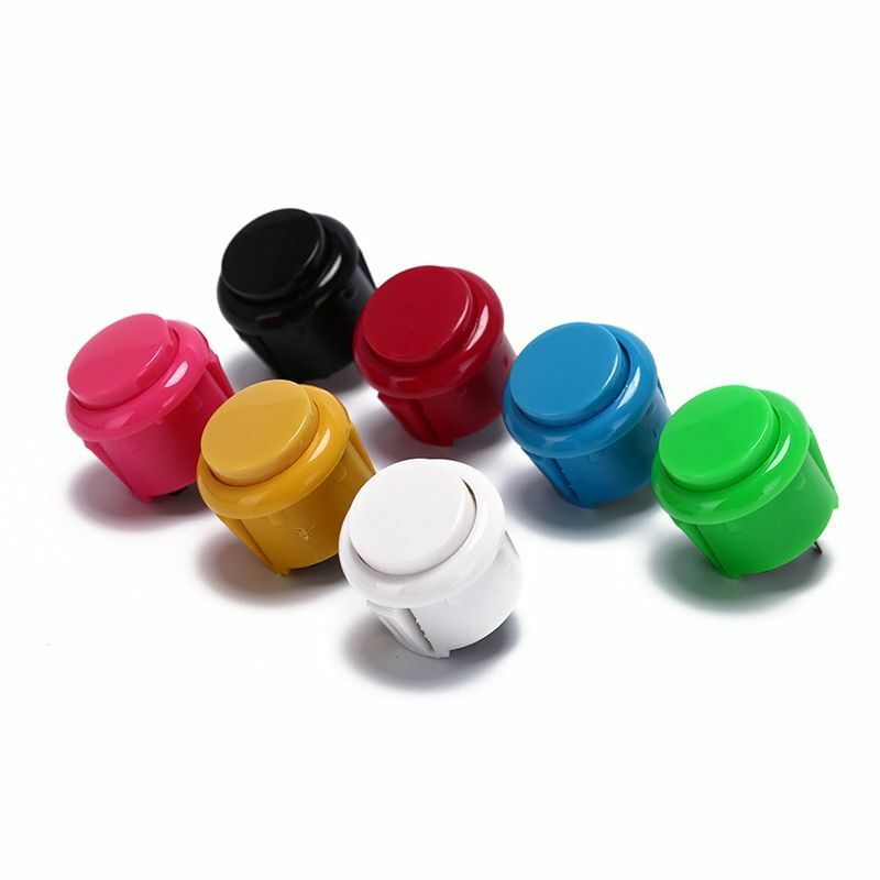 5pcs 24mm Push Button for Arcade Game Joystick Controller  Multi Colors