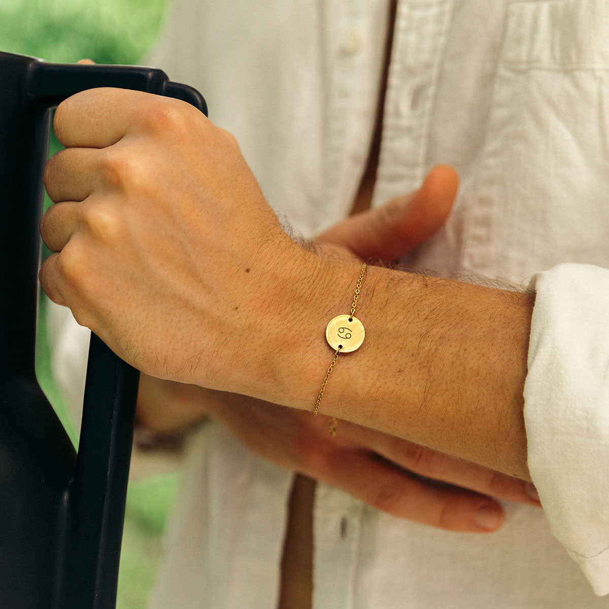 Minimal Zodiac Sign Coin Bracelet