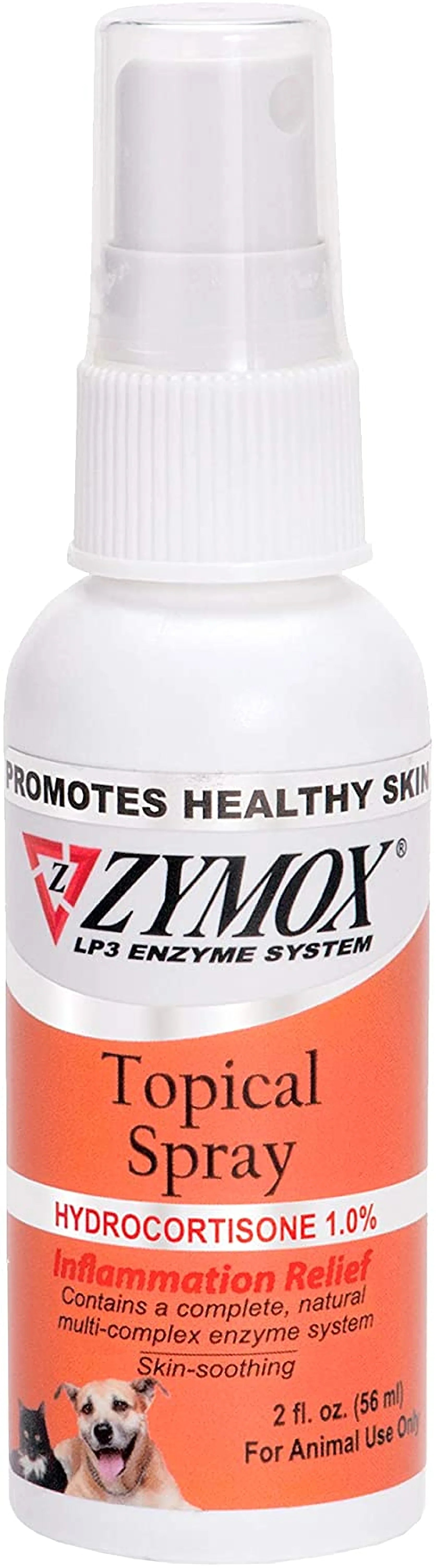 Zymox Veterinary Strength Topical Spray Hydrocortisone 1.0% for Dogs & Cats (2 oz)