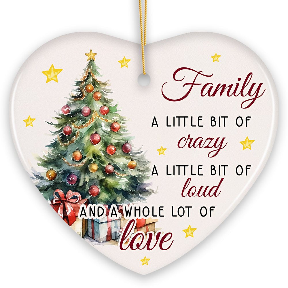 Funny Family Quote Ornament, Artistic Christmas Appreciation Gift and Tree Decor