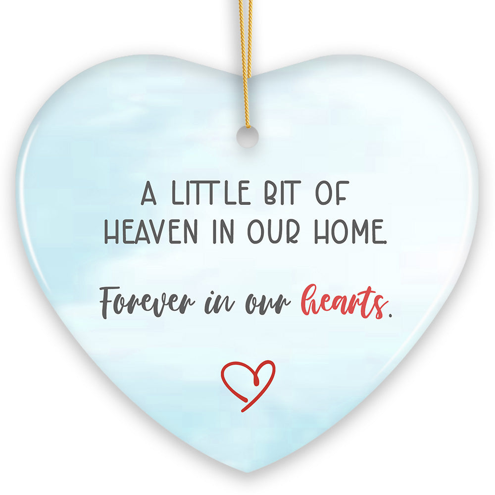 Forever in Our Hearts Heaven’s Little Light Ornament, Christmas Memory Gift