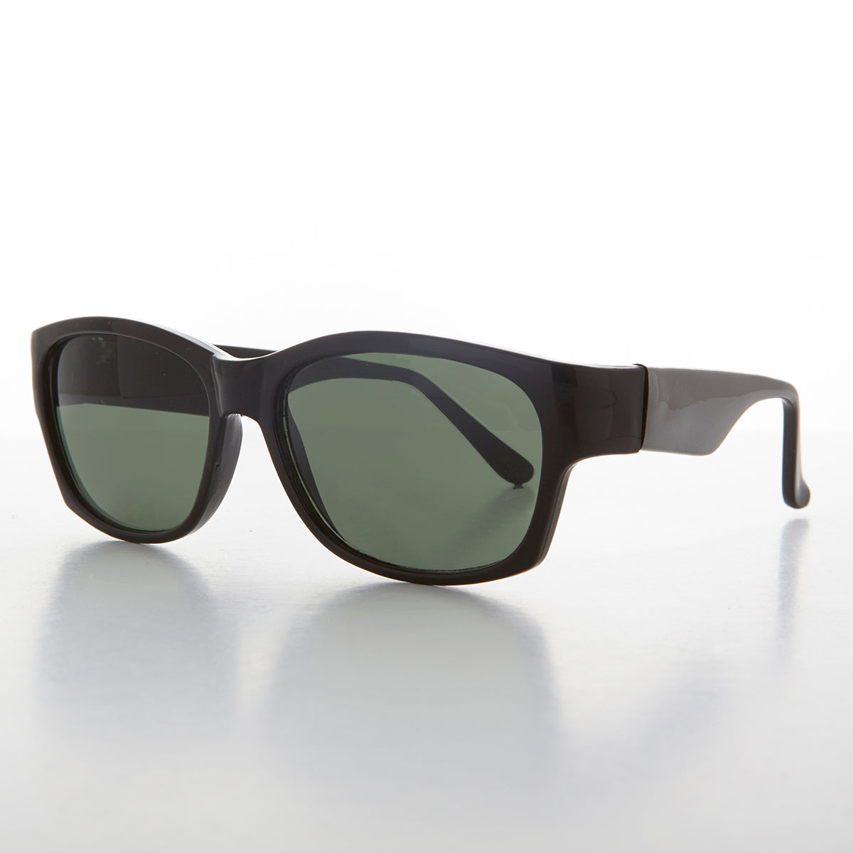 Sporty Vintage Wrap Style Sunglass with Wide Temples - Wiley