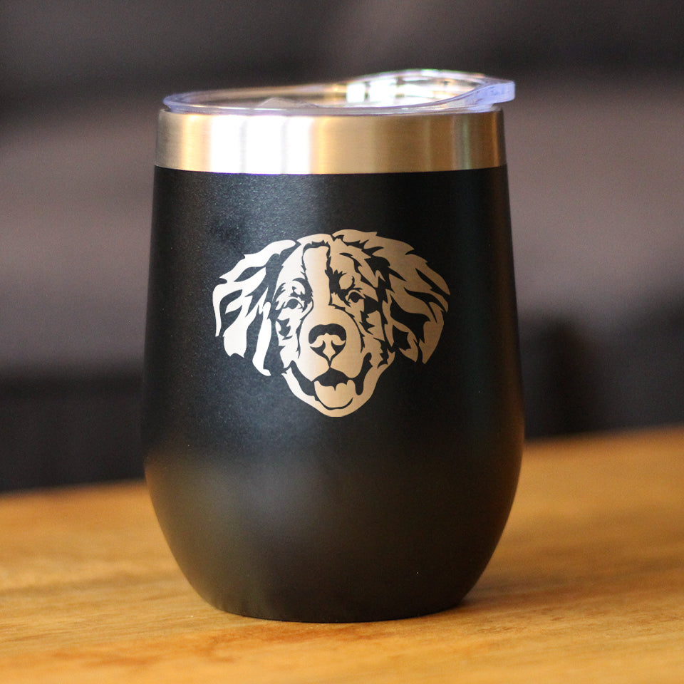 Bernese Mountain Dog Face - Wine Tumbler