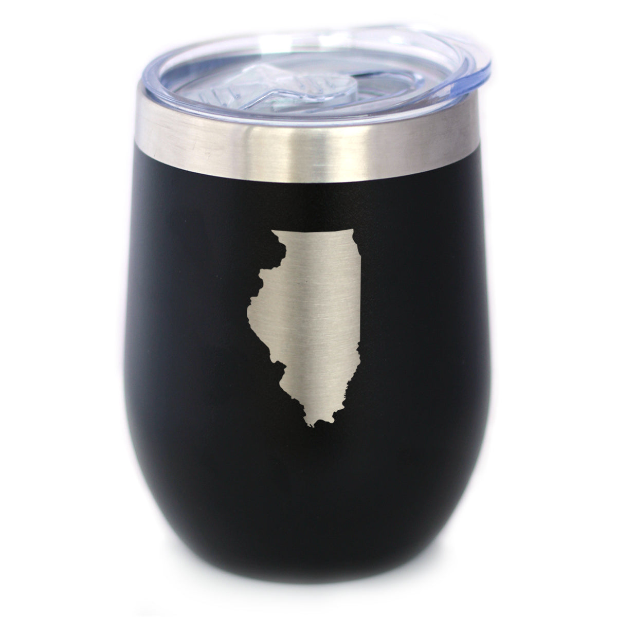 Illinois State Outline - Wine Tumbler