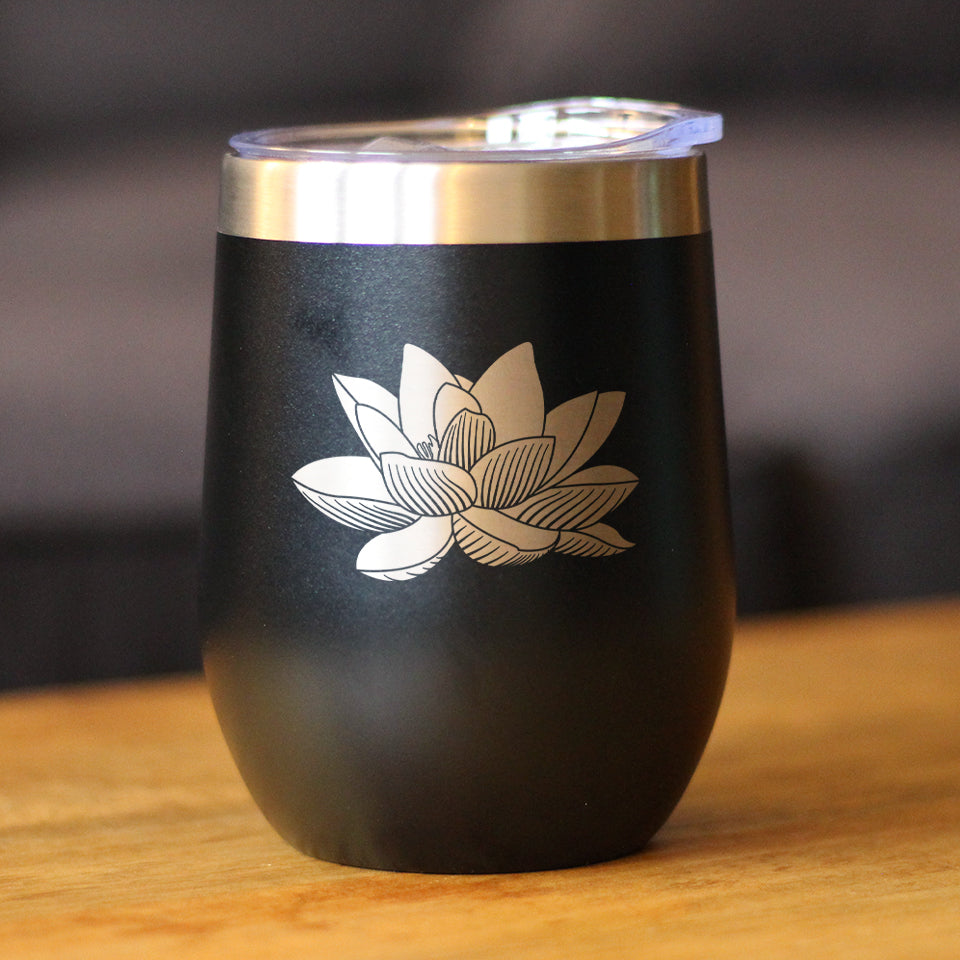 Lotus Flower - Wine Tumbler