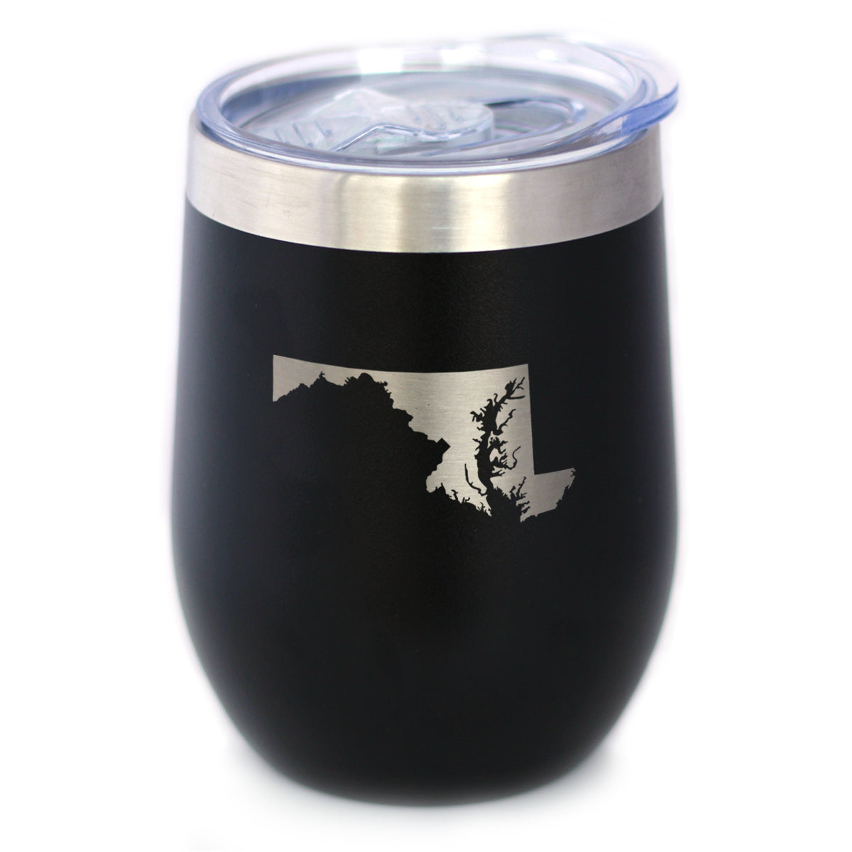 Maryland State Outline - Wine Tumbler