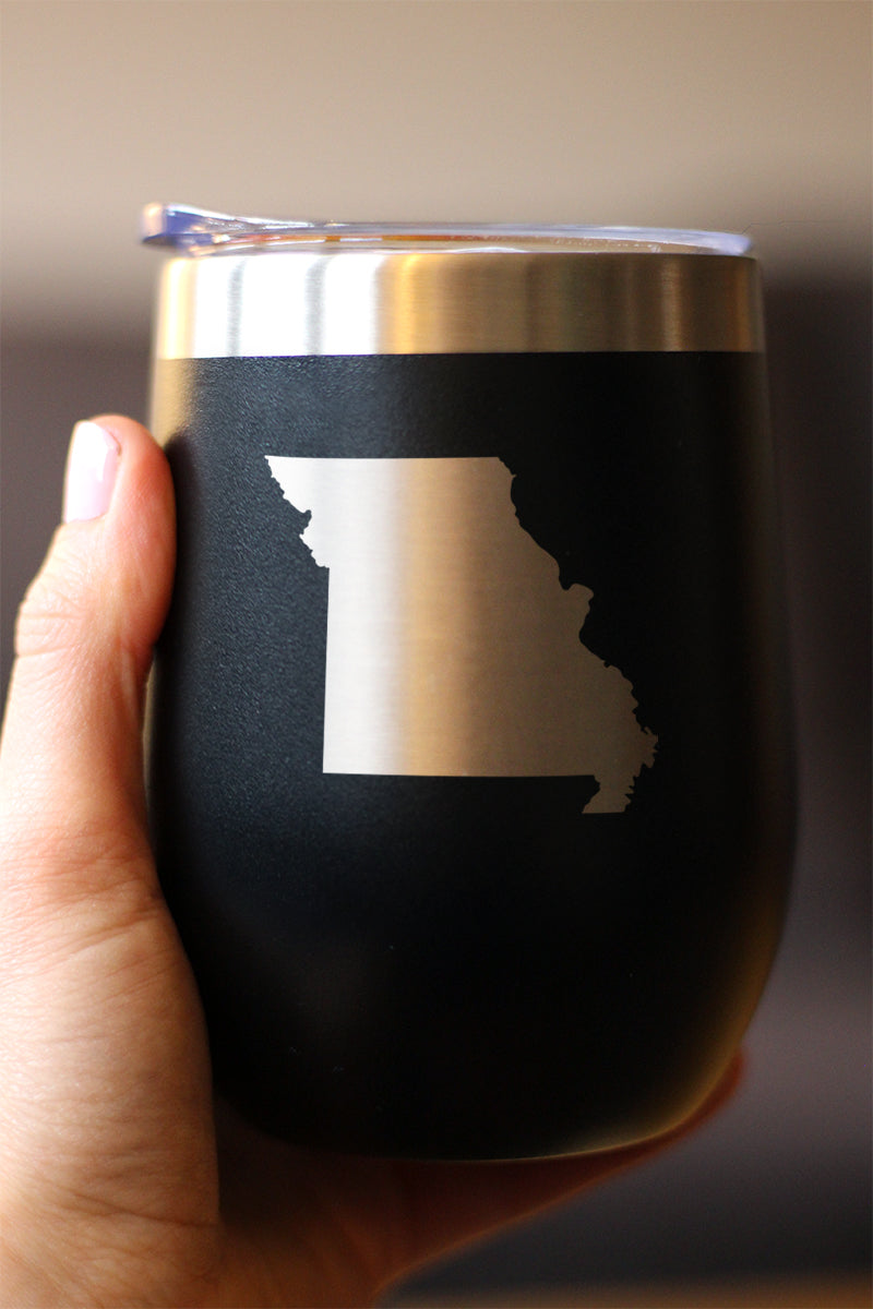 Missouri State Outline - Wine Tumbler