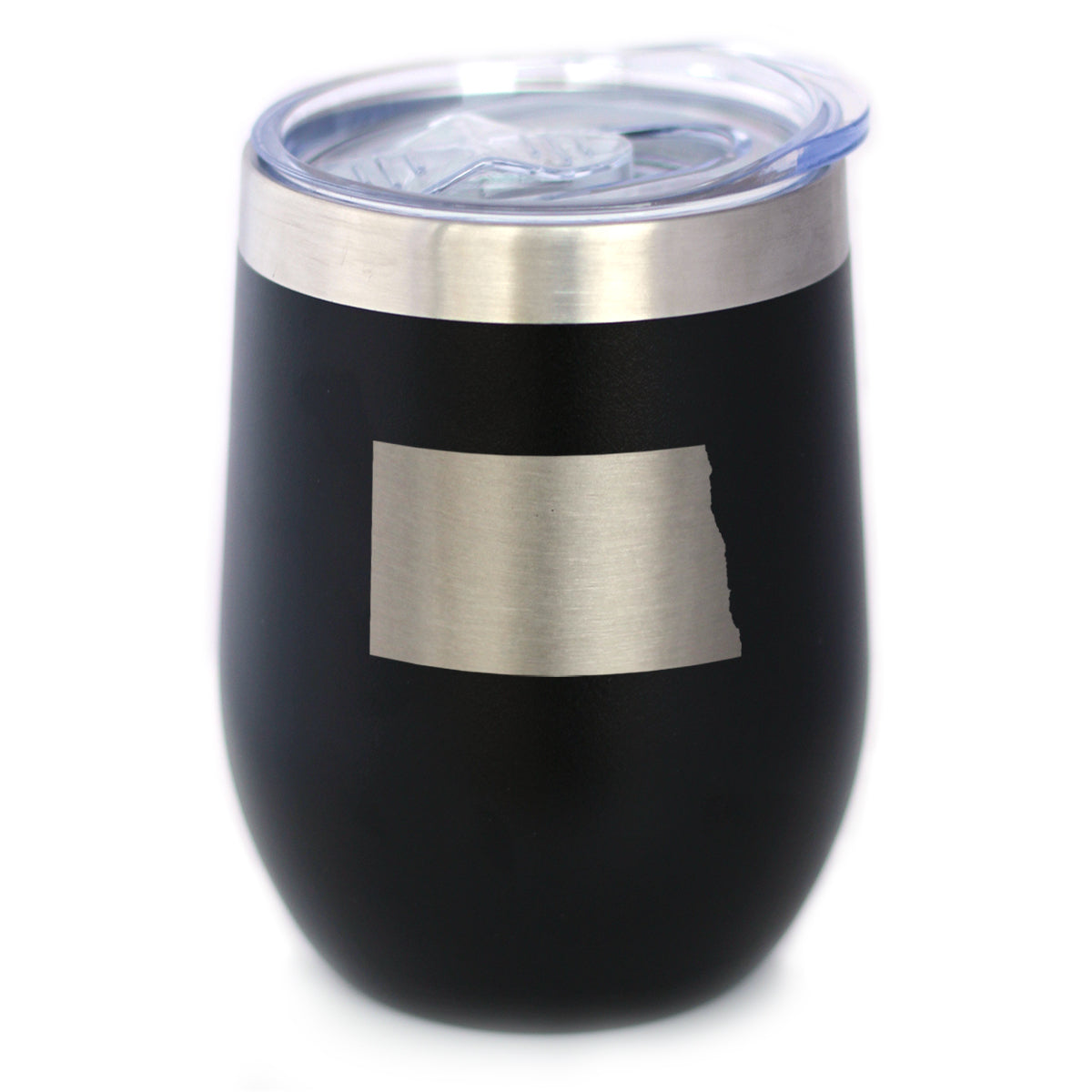 North Dakota State Outline - Wine Tumbler