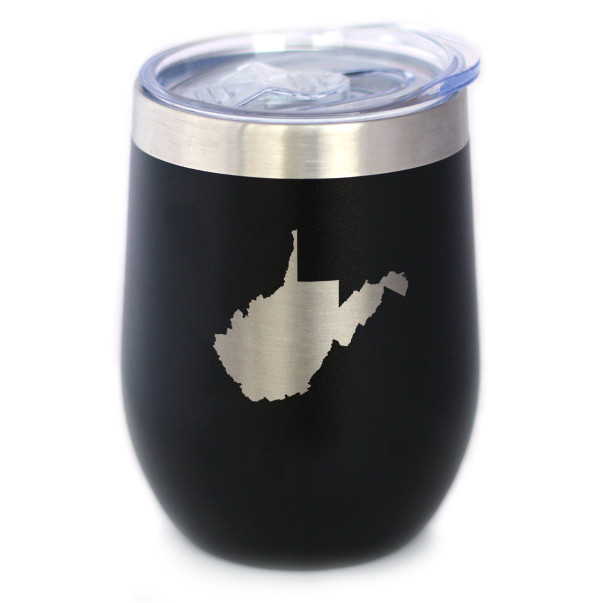 West Virginia State Outline - Wine Tumbler