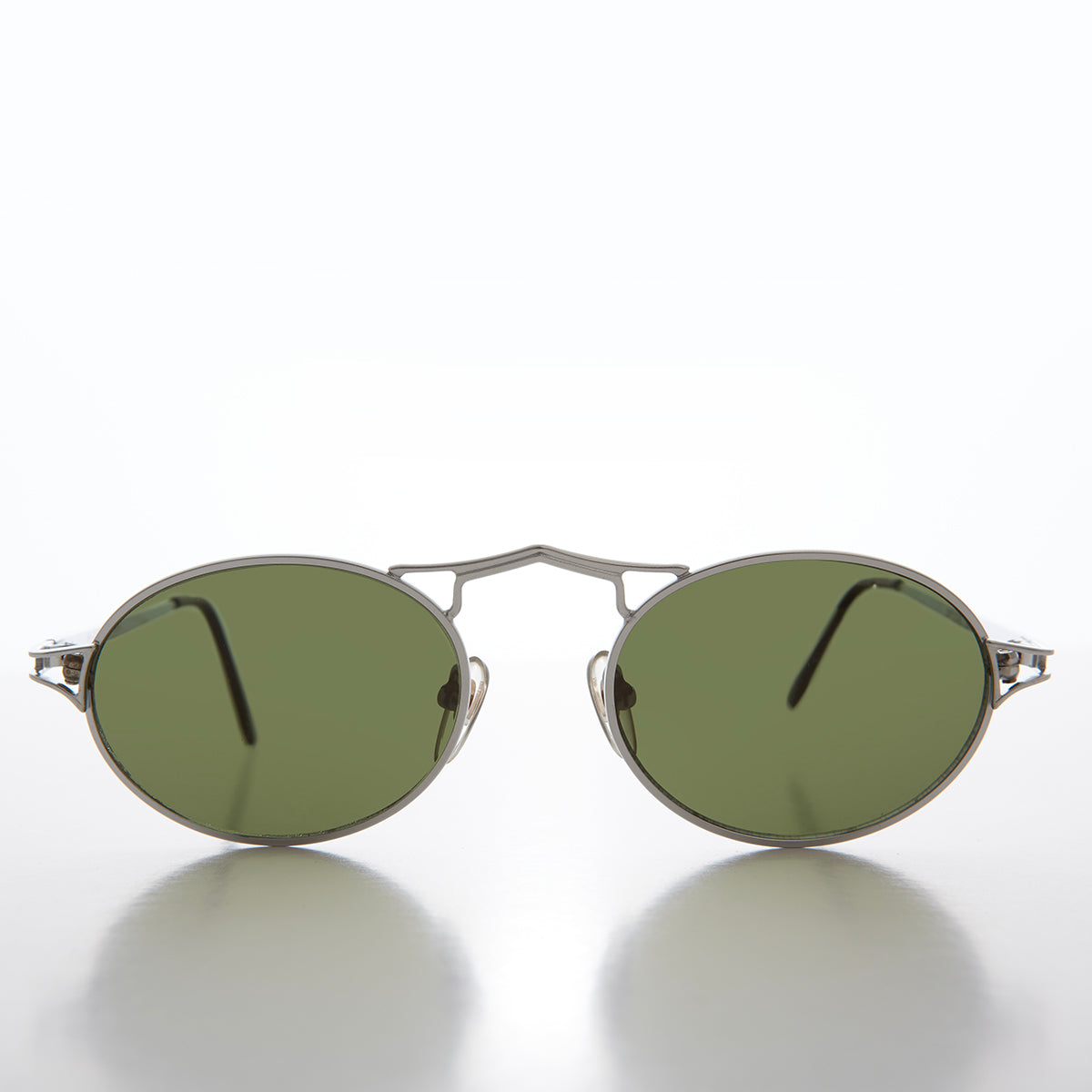 Oval Metal Steampunk Sunglass - Wyman