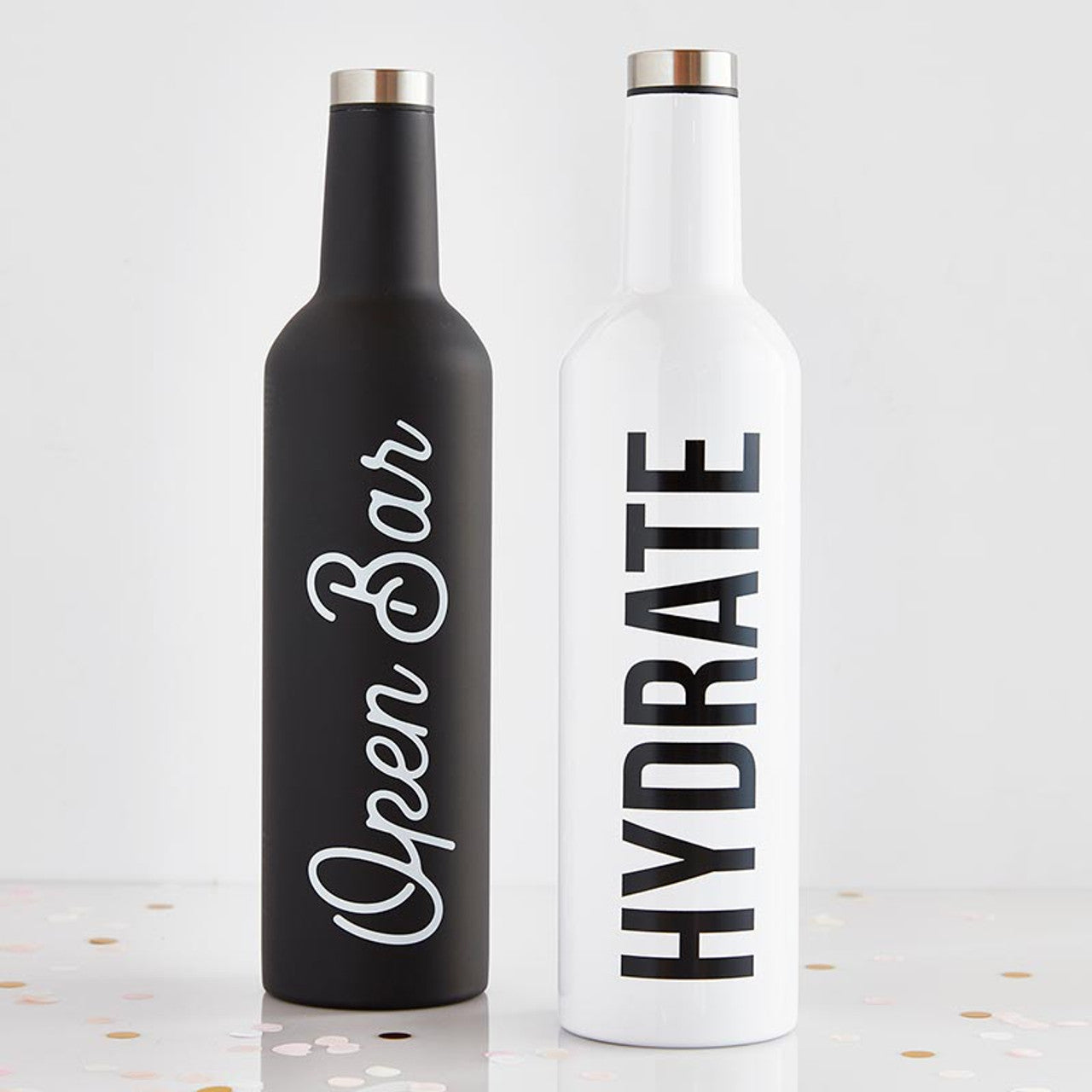 Water Into Wine 2 Bottle Set | Each Holds an Entire Bottle of Wine | 25oz Ea