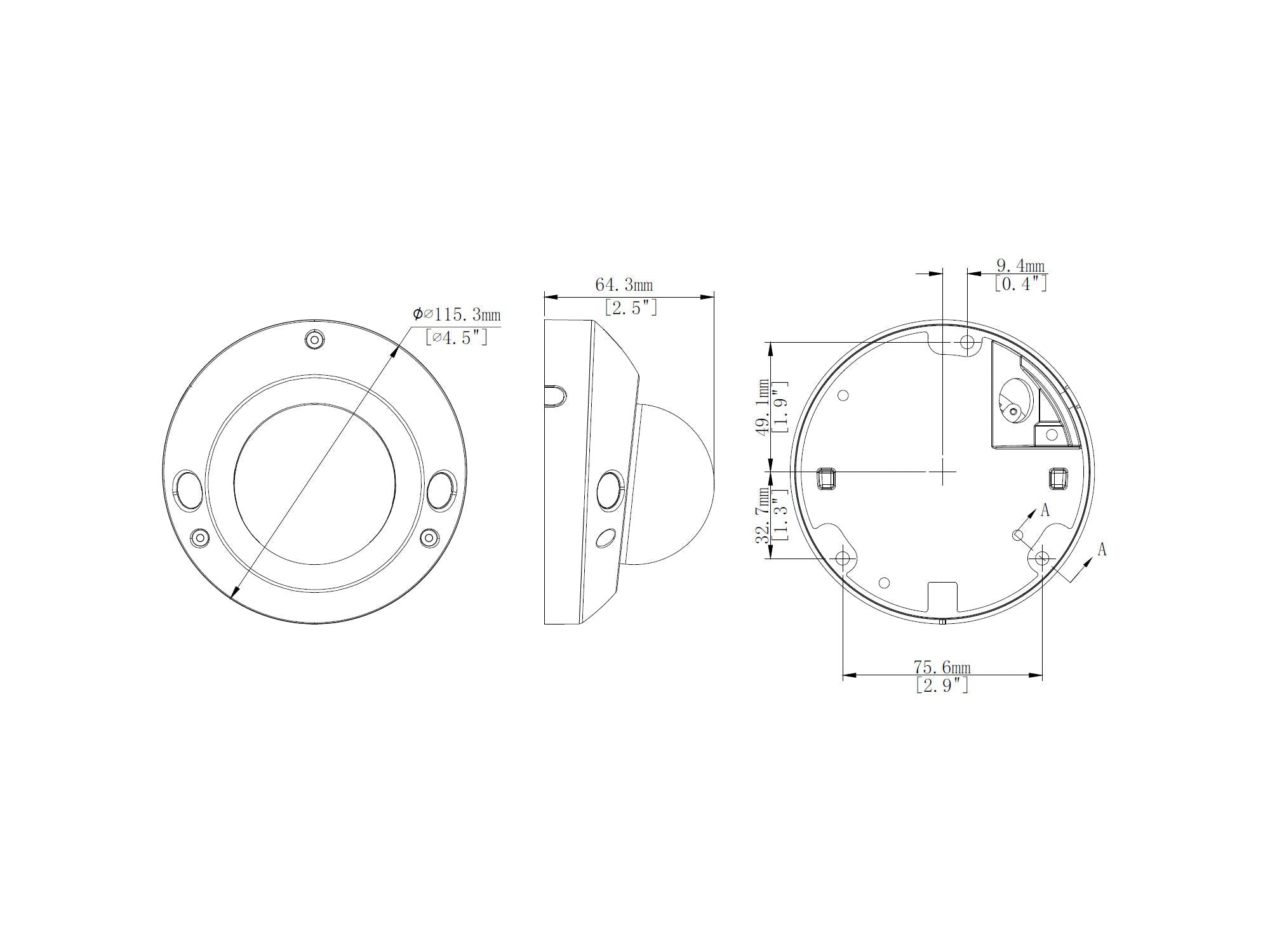 XP-5AI-FMD: 5MP Fixed Lens IP Mini Dome Camera w/AI