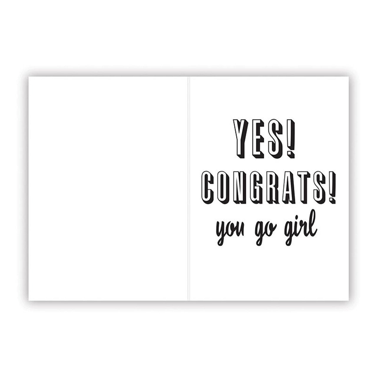 You Go Girl Motel Style Keychain with Greeting Card