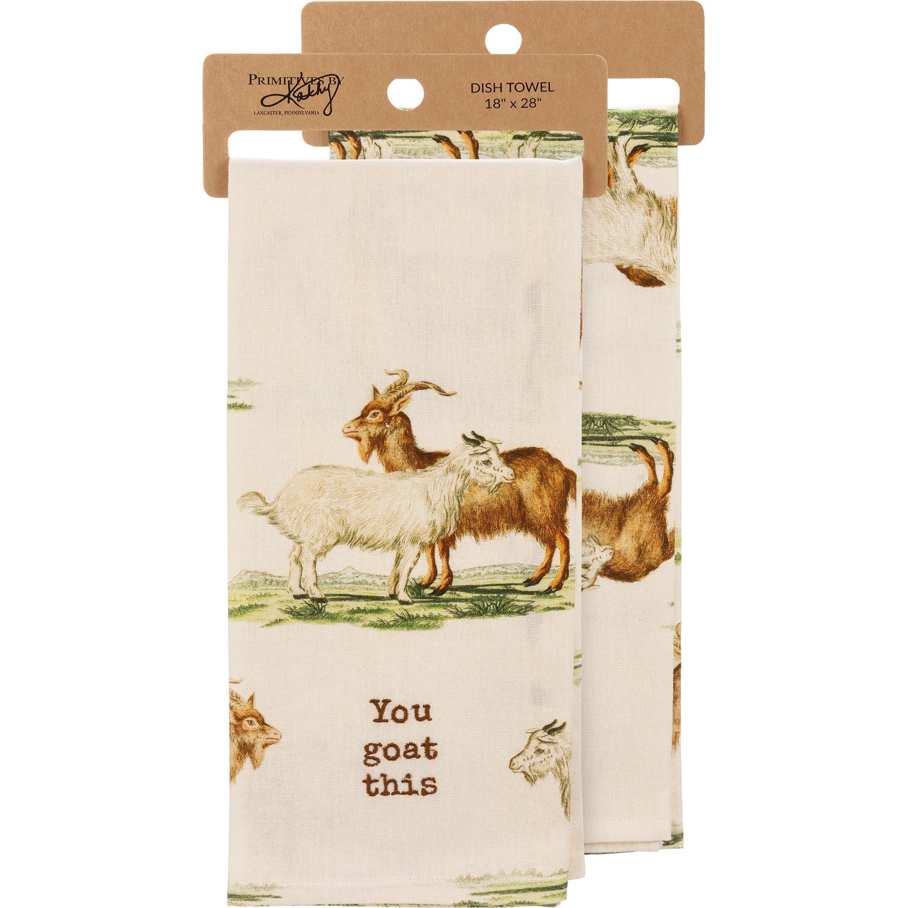 You Goat This Dish Cloth Towel | Cotten Linen Novelty Tea Towel | Cute Kitchen Hand Towel | 18" x 28"