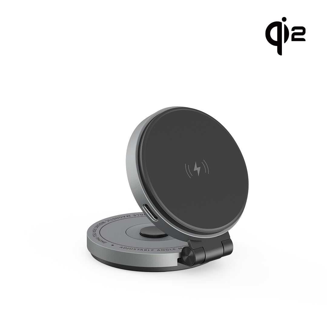 ZIKE 15W Qi2 Tesla Magnetic Wireless Charger Phone Holder Z677