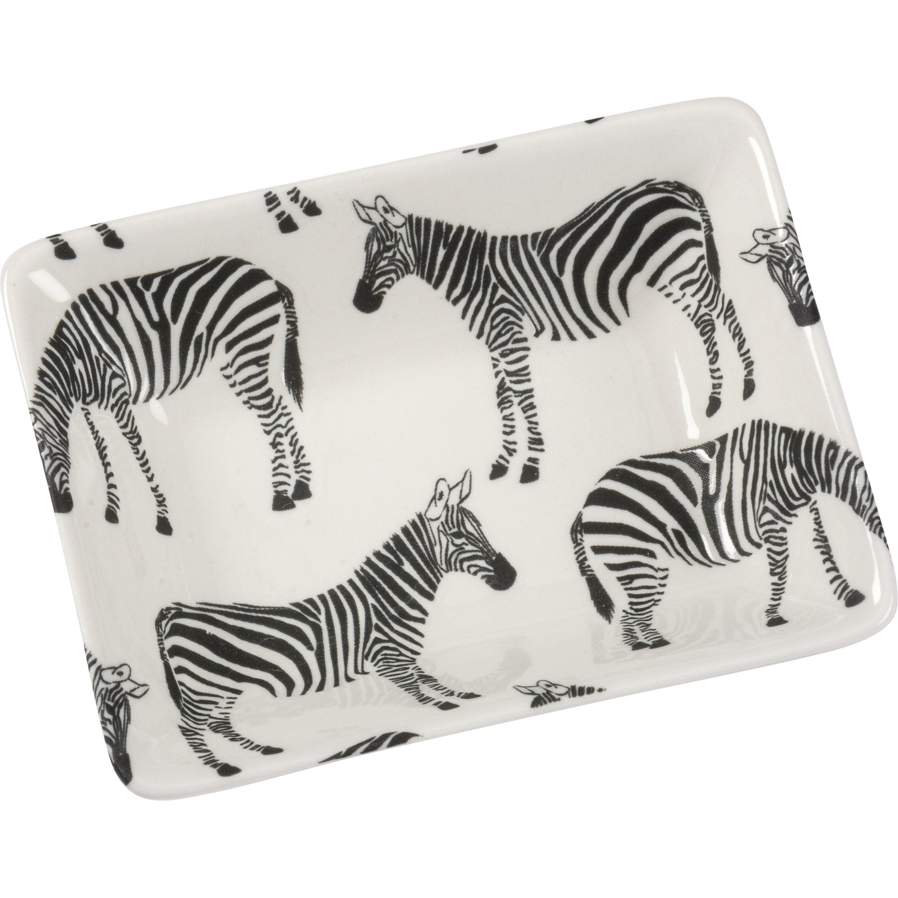 Zebra Mini Food Tray or Ring Dish | 3.75" x 2.75"