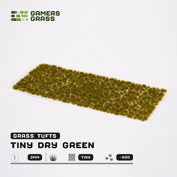 Gamers Grass Tufts: Dry Green- Tiny