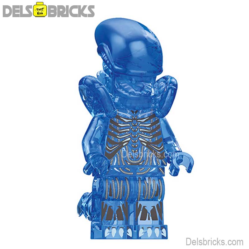 Aliens Xenomorph transparent purple Lego custom Minifigures