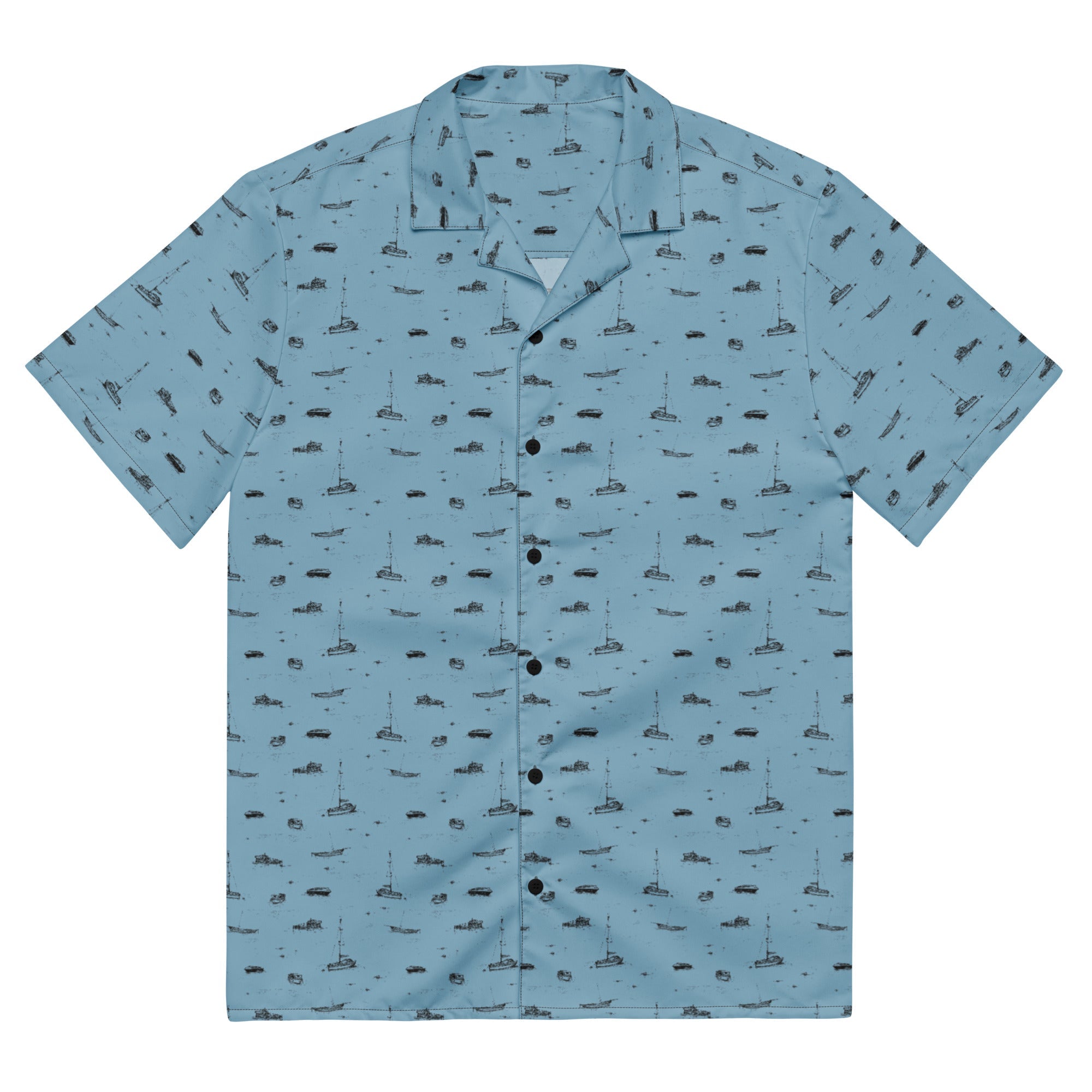 Boats on the Sea Button Up Shirt