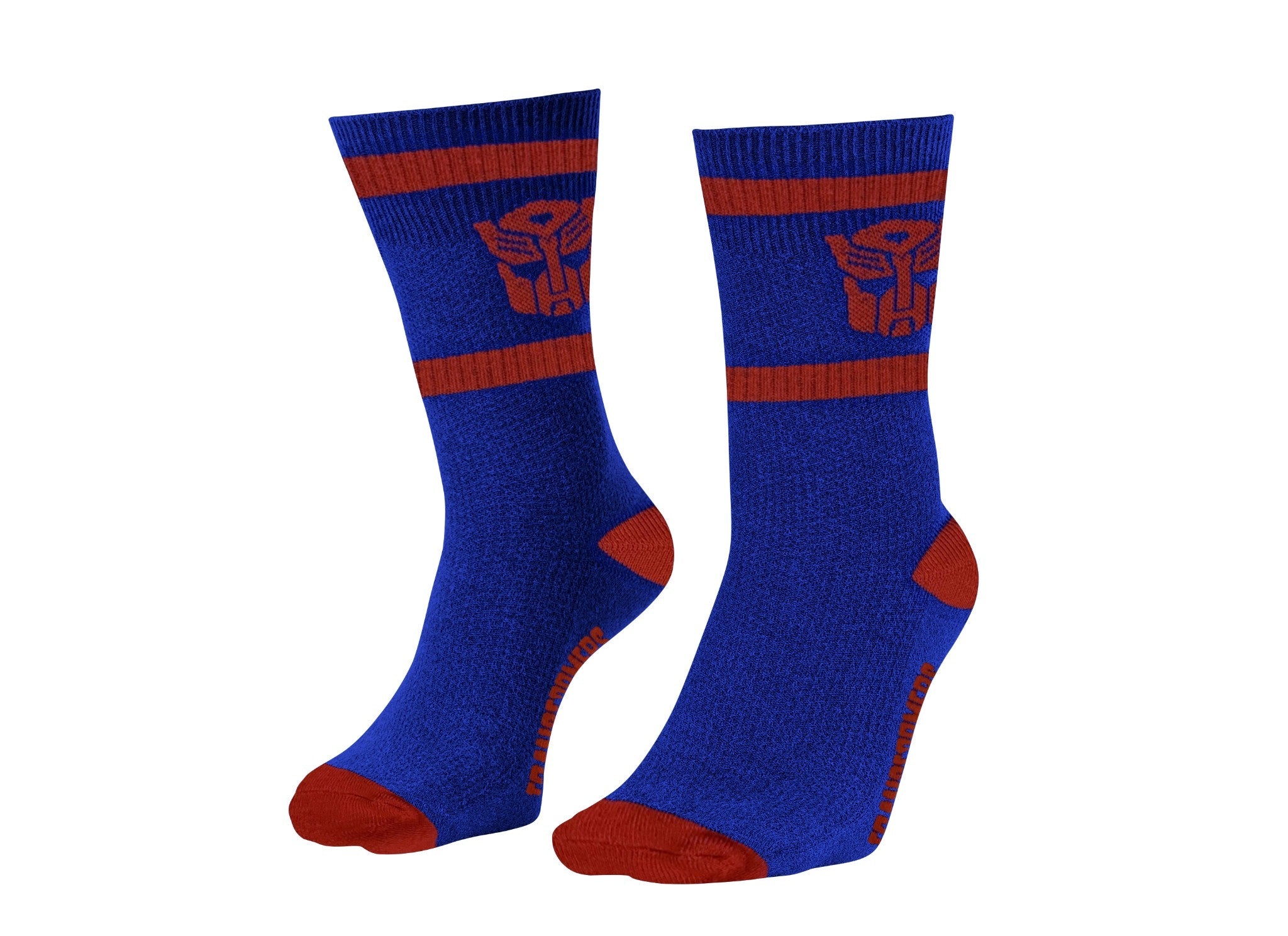 Hasbro Transformers Autobots Symbol Blue and Red Crew Socks