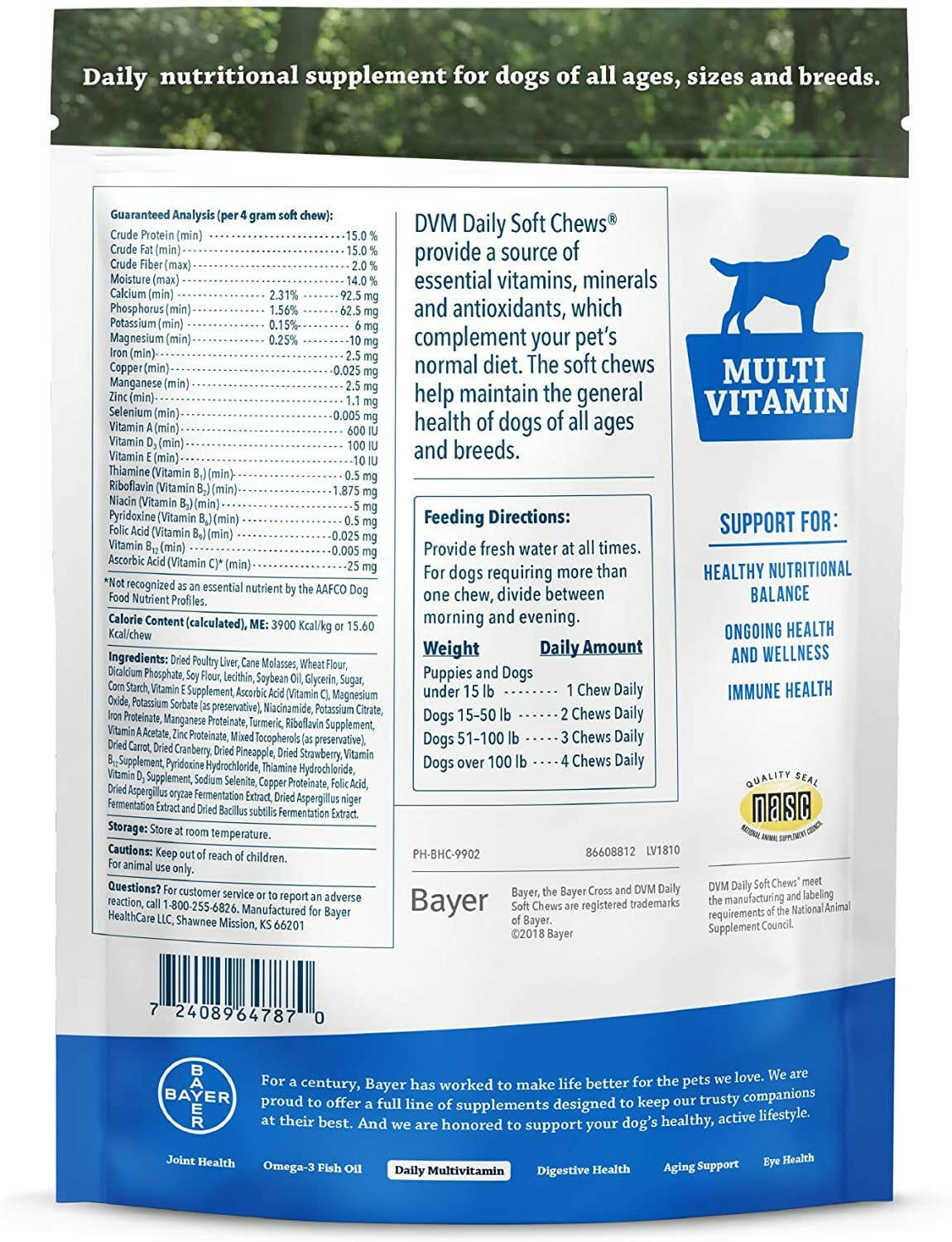 DVM Daily Soft Chews Multi Vitamin for Dogs (120 chew)