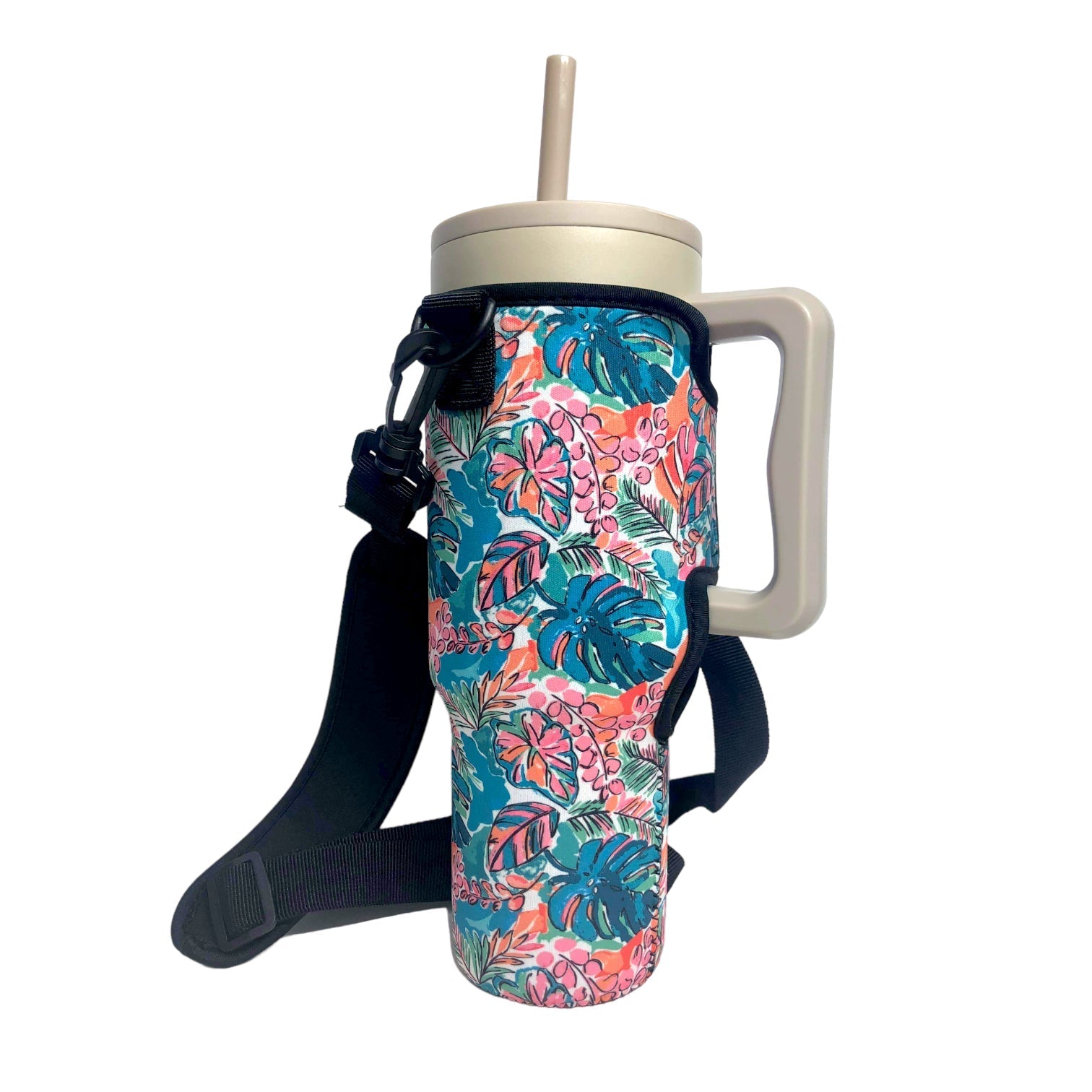 Beach Babe 40oz Tumbler With Handle Sleeve